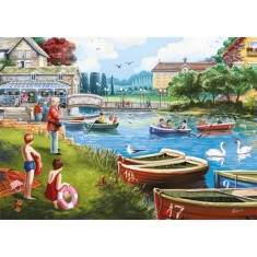 1000 pieces Jigsaw Puzzle - Navigate the lake