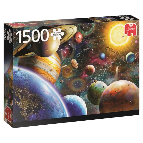 Puzzle 1500 pièces : Planète dans l'espace - Diset-18586