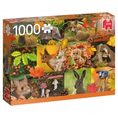Puzzle 1000 pièces : Animaux de l'automne