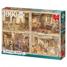 Puzzle 1000 pièces :  Anton Pieck - Boulangers du XIXe siècle