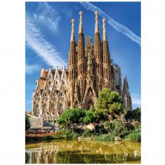 1000 Teile Puzzle : Blick auf die Sagrada Familia Barcelona
