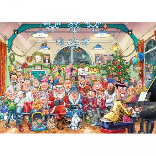 Puzzle 2 x 1000 piezas: Wasgij Christmas Number 16: The Christmas Show - Diset-19183