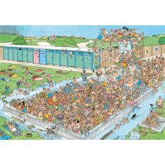 2000 piece puzzle: Jan Van Haasteren - Traffic jams at the swimming pool
