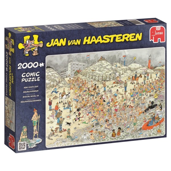 Puzzle 2000 pièces - Jan Van Haasteren : Bain du nouvel an ! - Diset-19040