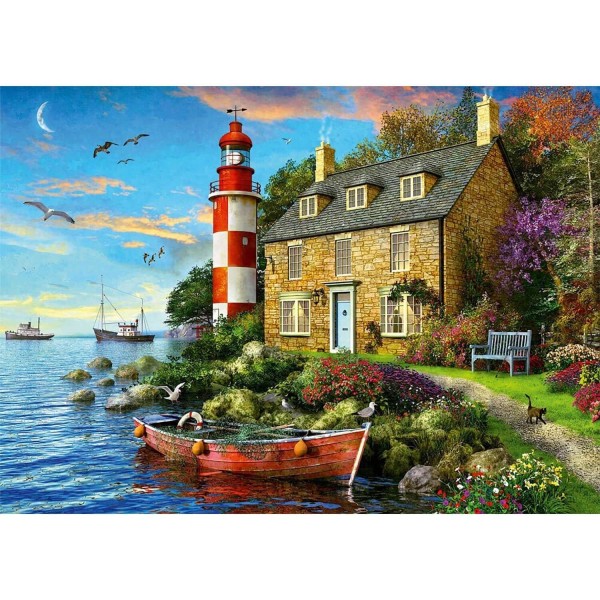 1000 pieces puzzle: The lighthouse keeper's house - Diset-11247