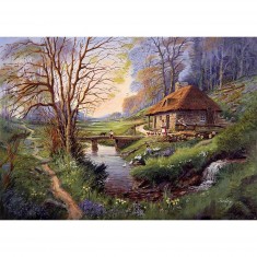 1000 pieces puzzle: Cottage in a wood