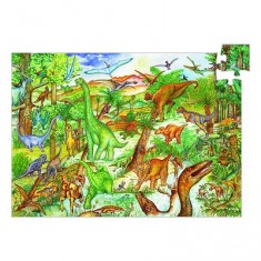Puzzle 100 pieces - Poster and booklet: Discovery of dinosaurs