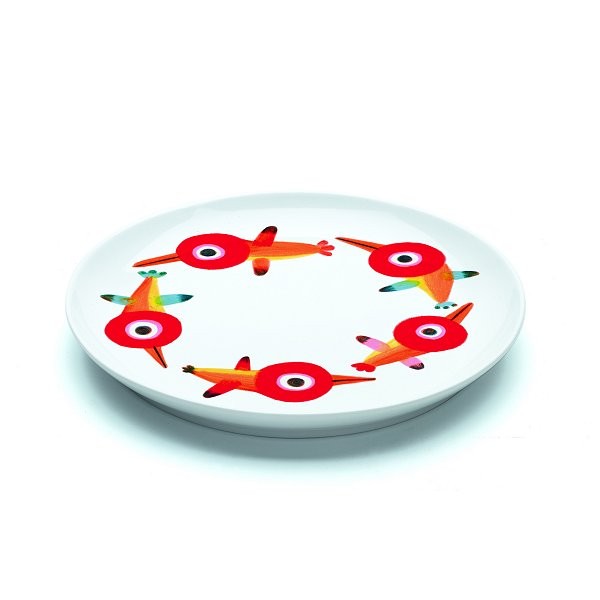 Assiette plate en porcelaine Riz piaf : 20.5 cm - Djeco-DD02401