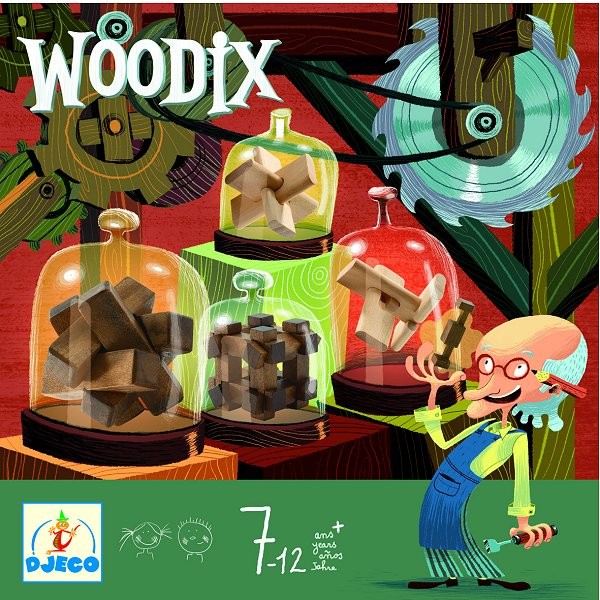 Casse-tête en bois : Ensemble de casse-tête Woodix - Djeco-DJ08464