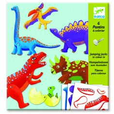 Coloring puppets: Dinosaurs