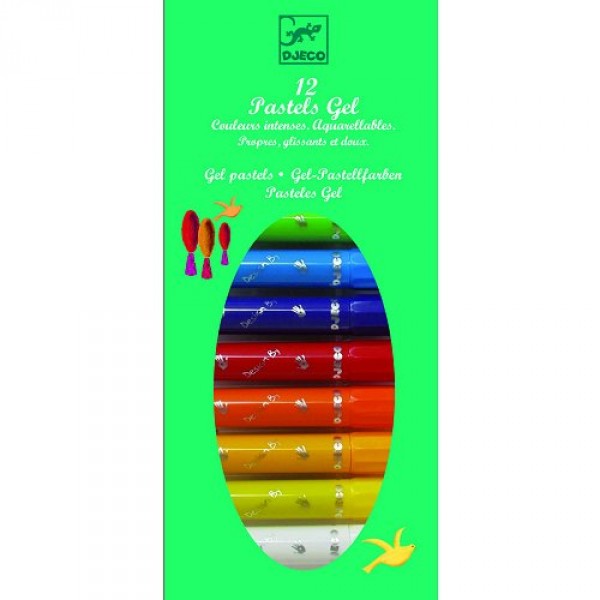 Crayons 12 pastels gel : Classique - Djeco-DJ08805