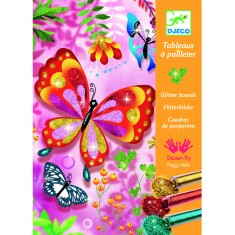 Cuadros con purpurina: Mariposas con purpurina.