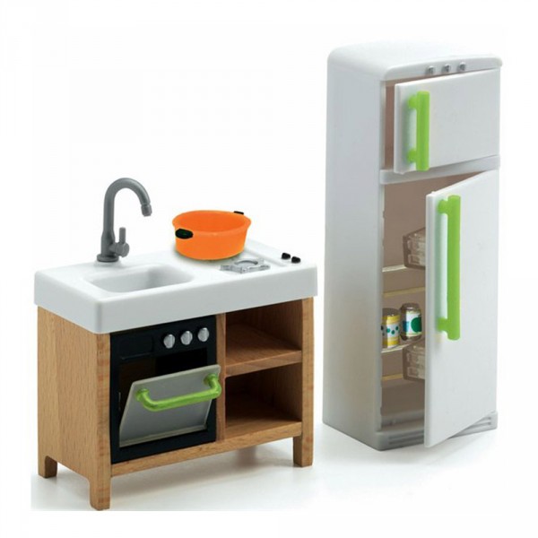 Dollhouse furniture: Compact kitchen - Djeco-DJ07833
