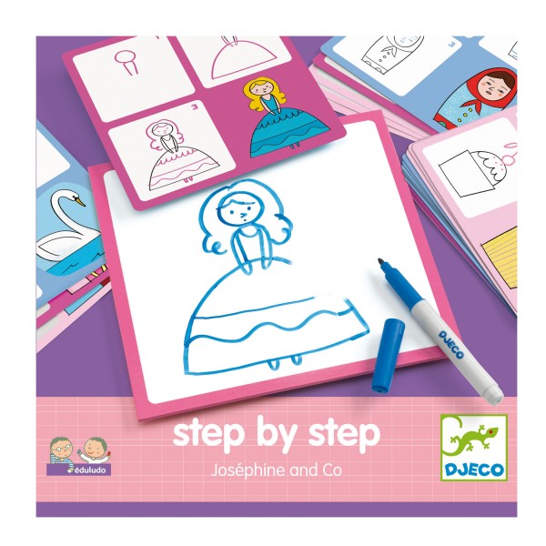 Drawings step by step: Joséphine & Co - Djeco-DJ08320