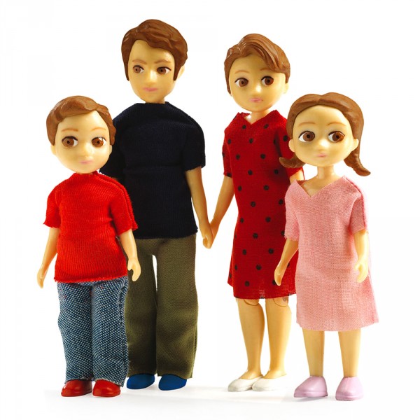 Familia para casas de muñecas Petit Home: Thomas y Marion - Djeco-DJ07810