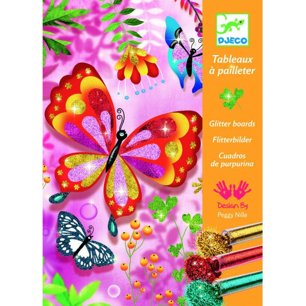 Glitter paintings: Glitter butterflies - Djeco-DJ09503
