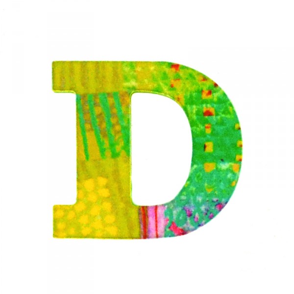 Lettre décorative en bois Paon : D - Djeco-DD04813