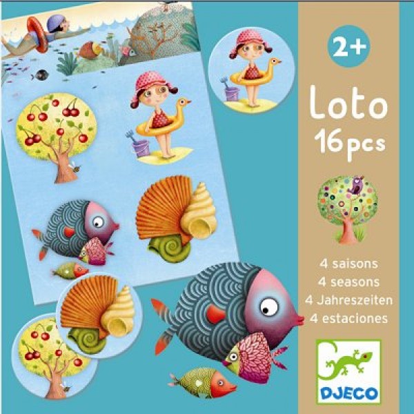 Loto: 16 coins: The 4 seasons - Djeco-DJ08123