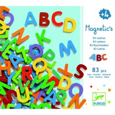 Magnetic wooden letters