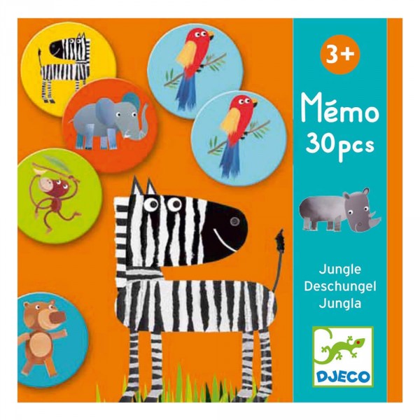 Mémo : Jungle 30 pièces - Djeco-DJ08159