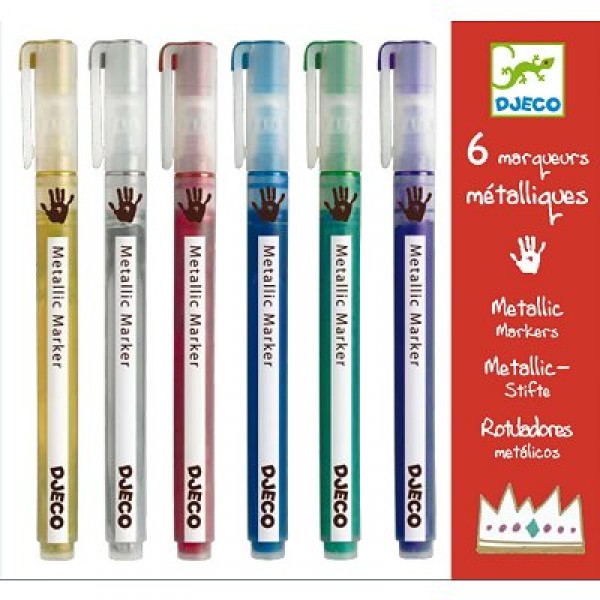 Metallic marker pencils - Djeco-DJ08870