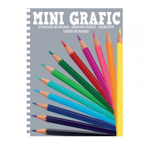 Mini Grafic : 12 mini crayons de couleur - Djeco-DJ05395