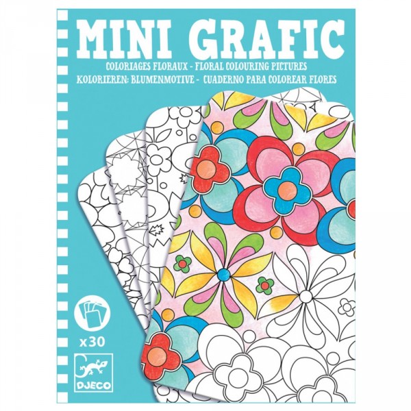 Mini Grafic : Coloriages floraux - Djeco-DJ05380