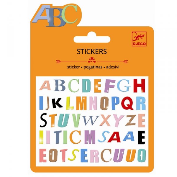 Mini stickers : Lettres colorées - Djeco-DJ09774