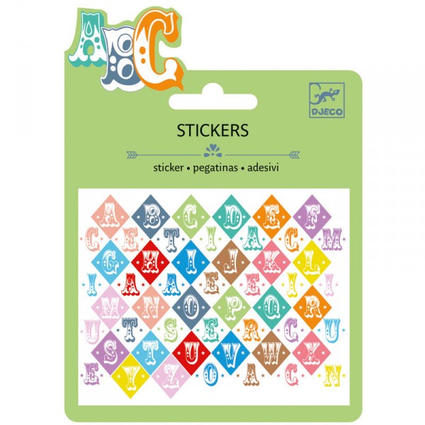 Mini stickers : Lettrs saloon - Djeco-DJ09768