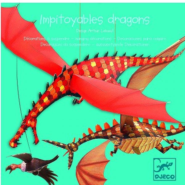 Mobile en papier : Impitoyables dragons - Djeco-DD04956