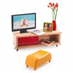 Mobilier pour Maison de Poupées : Salon Télévision