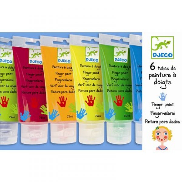 Painting 6 tubes of finger paint - Djeco-DJ08860