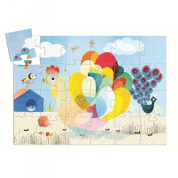 Puzzle de 24 piezas: Raoul mi gallina - Djeco-DJ07206