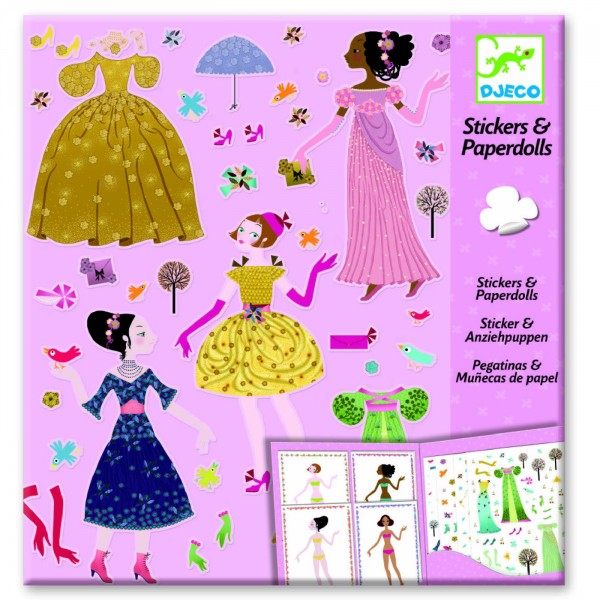 Stickers and Paper dolls: Dresses of the 4 seasons - Djeco-DJ09690