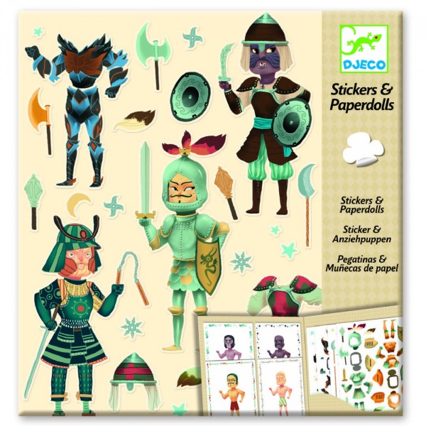 Stickers et Paper dolls : Les chevaliers - Djeco-DJ09693