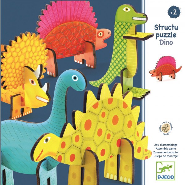 Structu-puzzle Dino : 17 pièces - Djeco-01601