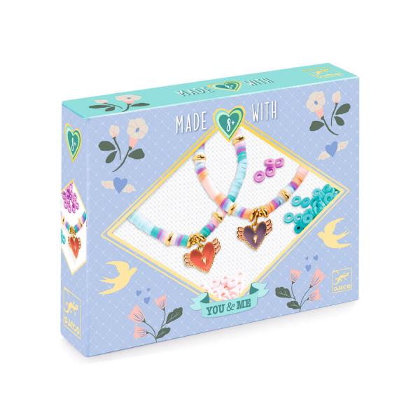 You and Me pearl and jewelry box: Heishi Hearts - Djeco-DJ00015