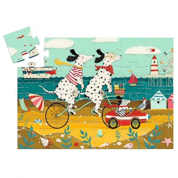 Silhouettenpuzzles - Ollie, der Dalmatiner - Djeco-DJ07286