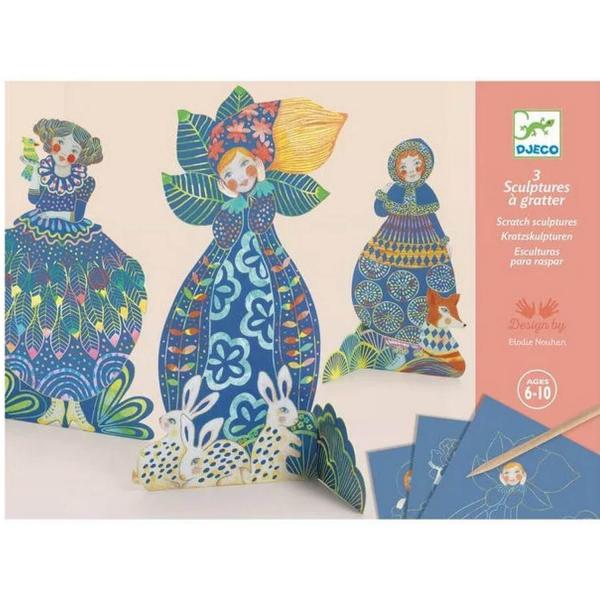 Scratch sculptures: Pretty dresses - Djeco-DJ09707