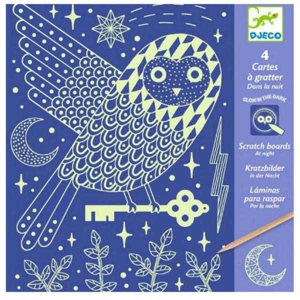 Phosphorescent scratch cards: Into the night - Djeco-DJ09735