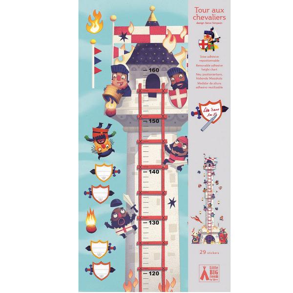 Height Chart Stickers: Tower of the Knights - Djeco-DD04040