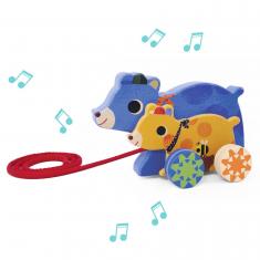 wooden pull toy : Gabi & Sam