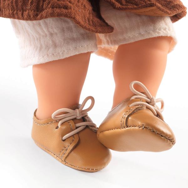 Kleidung für die Poméa-Puppe: Braune Schuhe - Djeco-DJ07888