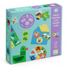 EDUCATIONAL GAMES - MEMOS, LOTTOS, DOMINOES: On the farm - 5 GAMES