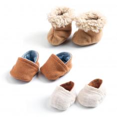 Vêtements pour poupée Poméa :  3 paires de chaussons