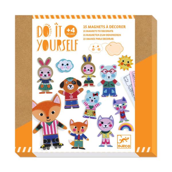 Kit Magnets à décorer : Funky family - Djeco-DJ07919