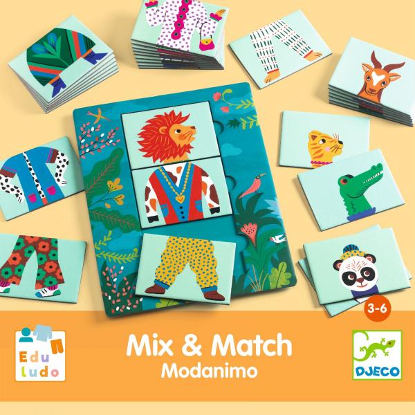 LERN- UND BILDUNGSSPIELE - COOL SCHOOL : Mix & Match Modanimo   - Djeco-DJ08247