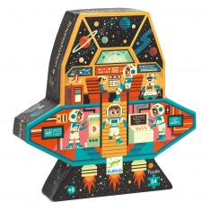 54-piece silhouette puzzle: Space station