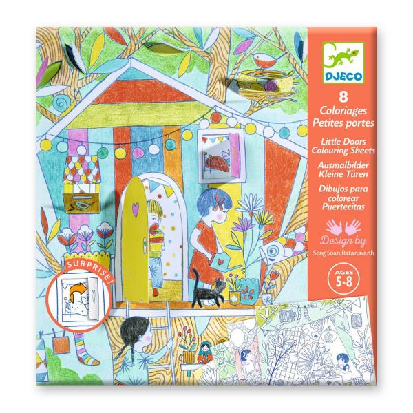 Kit de coloriages : Les cabanes de Nina - Djeco-DJ09683