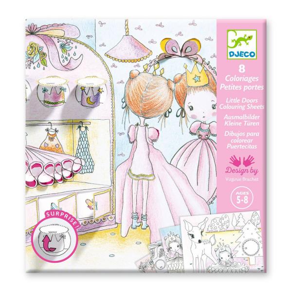 Kit de coloriages : Les petites portes de Pupi - Djeco-DJ09699